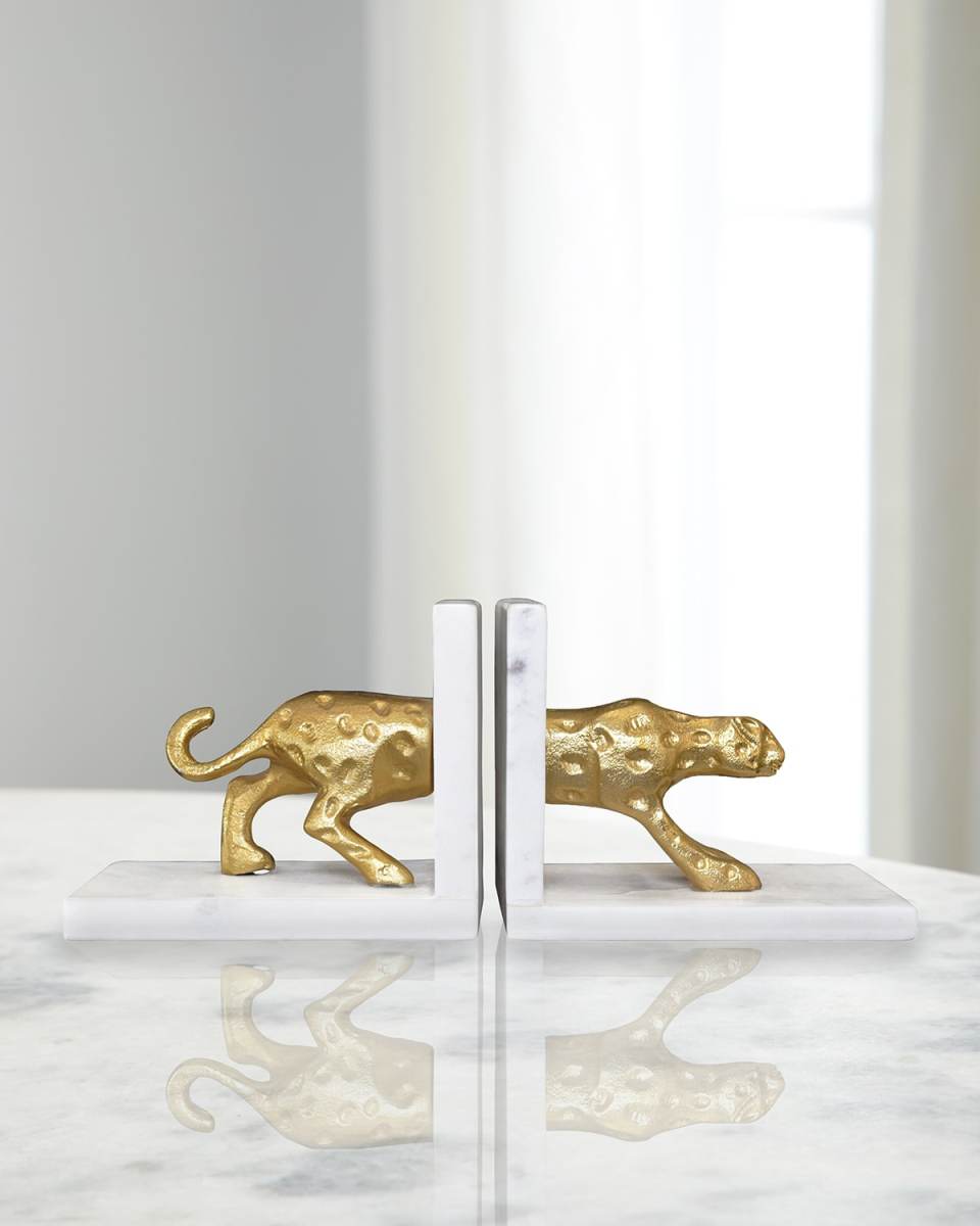 Leon Leopard Bookends Pair